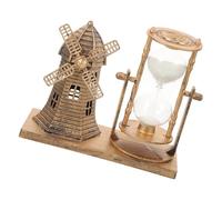 HINTRMENT Décoration de Phare Vintage en Plastique et Verre pour Bureau et Chambre, Sablier Décoratif Stable et Gain de Place Design Unique et Délicat