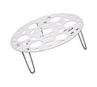 HINTRMENT Grille à Vapeur Support Pliable Multifonction en Acier Inoxydable 304 Résistante Chaleur Froid Argenté pour Œufs et Petits Pains Cuisine Domestique