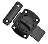 HINTRMENT Loquet de Porte Coulissant en Alliage de Zinc Noir, Verrou de Verrouillage Sécurisé et Solide pour Applications Résidentielles et Commerciales
