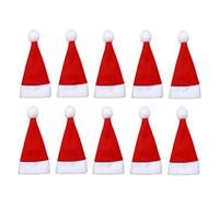 HINTRMENT Lot de 36 Couvre-Couverts de Noël Mini Chapeaux pour Bouteilles de Vin Rouge, Porte-fourchettes et Couteaux en Tissu, Décoration Festive de Table pour Repas et Fêtes de