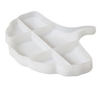 HINTRMENT Moule à Plaque en Silicone Réutilisable Forme Feuille de Ginkgo Blanc Facile à Utiliser pour Création de Plateau DIY la Maison