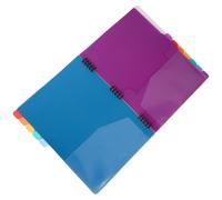 HINTRMENT Organisateur de Documents A4 avec Intercalaires Mignons, Grand Capacité, Léger et Résistant, Dossier Séparateur pour Bureau et Étude, Pochette Porte-document en Pp Blanc
