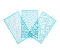 HINTRMENT Pochoirs de Sérigraphie Réutilisables 3 Feuilles pour Pâte Polymère en Polyester Surface Lisse, Séchage Rapide, pour Artisanat DIY et Décoration de Fête