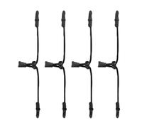 HINTRMENT Prolongateur de Masque Noir Élastique Réglable en Nylon 4pcs Sangle Confortable Protège-oreilles pour Sorties et Banquets