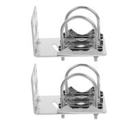 HINTRMENT Support d'antenne en Alliage d'aluminium, Lot de 2 pièces, Design en L avec Pince, Montage sur Poteau pour antennes extérieures et installations de Toit, résistant aux intempéries