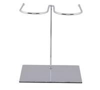 HINTRMENT Support Étagère à Chaussures Robuste en Acier Inoxydable Bottes Miroir Argenté, Présentoir Spécial pour Bottes et Chaussures pour Magasin et Rangement Maison