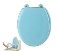 Hintyne Abattant de WC Rond Bleu Abattant de Toilette Eav en Forme de U étanche Rond siège de Toilette Style Minimaliste épaissi coloré siège de Toilette pour Toilettes Standard Salle de Bain