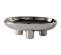 Hintyne Coupes à fruits pour la cuisine coupe à fruits sur pied en céramique 3 pieds bol ovale de 25 cm grand bol sur piédestal plateau décoratif pour et pains style 2