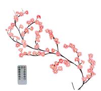 Hintyne Lumières de Vigne pour Chambre à Coucher Branches d'arbre à LED pour Mur, Branche de 1, 6 m, 48 LED Vigne en Fleurs Cerisier avec télécommande et 8 Modes d'éclairage Guirlande Fleurs ceris