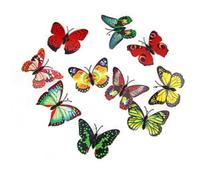 Hintyne Veilleuse 3D papillon LED scintillante, petite nuit colorée, autocollants muraux, décor couleur aléatoire