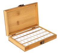 HINZIC Palette de Peinture Aquarelle en Bambou 36 Demi-Godets vides Boîte de Voyage en Bois pour Peinture Gouache Acrylique Amateurs Amateurs Peinture Artistes Amateurs Amateurs Amateurs Retour à la