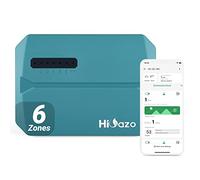 HiOazo Ordinateur irrigation, système WiFi, minuterie, 6 zones, intérieur/extérieur, surveillance des applications, sortie de pluie, ajustement saisonnier HO-SC-6W
