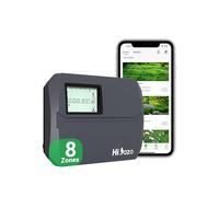 HiOazo Programmateur d'Arrosage WiFi 8 Zones, Contrôleur d'Irrigation Intelligent avec Détection Météo, Protection Anti-bélier, Arrosage Automatique & Manuel pour Pelouse, Jardin, Potager