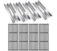 Hiorucet Pièces pour barbecue pour Broil King 9221-64, Baron 440, Baron 420, 9221-67, Baron 490, 9225-54, Baron 320, Baron 320S, 9221-54, 9221-57, 9211-54, Grilles en fonte, Plaques chauffantes en