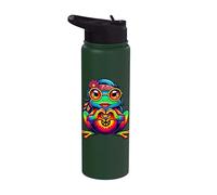 Hippie Grenouille Tie-Dye, Filles, Femmes, Main Coeur Années 70-60, Peace Stainless Steel Insulated Water Bottle
