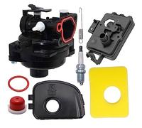 Hippotech 799583 Carburateur pour tondeuse à gazon 593261 595656 591979 moteurs 450E 500E 550E 550EX Series 125cc 140cc avec base de filtre à air 595663 799579 Kit de filtre à air en mousse