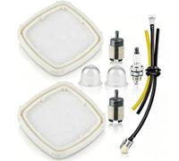 Hippotech A226002160 Lot de 2 filtres à air pour souffleur à feuilles Echo PB-2520 PB 2520 avec ampoule d'amorçage de ligne de carburant