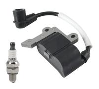 Hippotech Bobine d'allumage 584403701 compatible avec tronçonneuse Redmax Zenoah Husqvarna T435 T439 avec bougie d'allumage, module de bobine d'allumage de rechange #UK-09616C-501 ZF629
