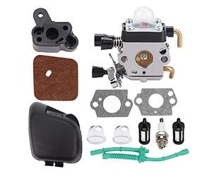 Hippotech C1Q-S97 Kit de réparation de carburateur avec filtre à air et ligne de carburant de rechange pour Stihl FS38 FS45 FS46 FS55R KM55 HL45 HS45 FC55 FS45C FS46C KM55R FS55C FS55RC