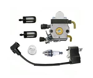 Hippotech Carburateur et Bobine d'allumage avec Bougie d'allumage Filtre à Carburant pour Ampoule d'amorçage pour STIHL FS75 FS80 FS85 FC85 HT70 HS75 HL75 HT75 HS80 Coupe-Bordures