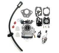 Hippotech Carburateur pour Débroussailleuse 52cc 43cc 49cc avec Kit de Réparation/Reconstruction de Carburateur Bougie et Filtre à Essence