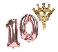 Hiraith Ensemble de Ballons en Papier d'aluminium, Styles de Chiffres et | Matériau durable, Idéal pour les anniversaires, Comprend 2 ballons numérotés, Diverses occasions festives