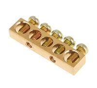 Hiraith Ensemble de Barres de Terre à 5 Trous, 10 Barres en Laiton Durables | Construction en laiton, Haute résistance, Facile à câbler, Pour boîtiers PE30