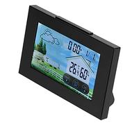 Hiraith Horloge Météo Numérique avec Affichage Couleur | Température intérieure et extérieure, jauge d\'humidité, prise en charge multilingue, contrôle tactile