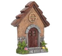 Hiraith Porte Jardin Féérique, Résine Synthétique Durable 4,9po | Décor de chalet, détails riches, utilisation intérieure et extérieure, design fantaisiste
