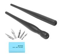 Hiraith Porte-stylo de Dessin Manga, Porte-plume, plume, Kit de Peinture de Bande Dessinée, 2 -stylos, 5 Plumes en Acier Inoxydable, Gomme en Caoutchouc Souple pour Débutants