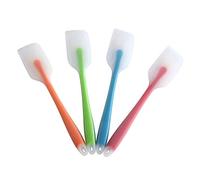 HiramWare Silicone Spatula Set of 4 - Heat Resistant Flexible Spatula 450F with Stainless Steel Core - Food Grade Premium Good Grip Kitchen Utensils - Seamless, Heavy Duty, BPA Free, Dishwasher Safe