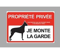 Hirondelle Bleue [Lot de 4] Autocollant Stickers Dissuasif imperméable 12x 8cm 'Je Monte La Garde ',pour la sécurité de la Maison, Marque française, Produit expédié Depuis la France