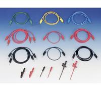 Hirschmann Test & Measurement 935980410 Set de cordons de mesure Banane mâle 4 mm Banane mâle 4 mm 1.00 m noir, rouge, bleu, jaune, vert 1 pc(s)