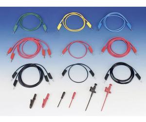 Hirschmann Test & Measurement 935980410 Set de cordons de mesure Banane mâle 4 mm Banane mâle 4 mm 1.00 m noir, rouge, bleu, jaune, vert 1 pc(s)