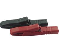 Hirschmann Test & Measurement AK 2 S Set Jeu de pinces crocodiles enfichable 4 mm Ohne Messkategorie noir, rouge