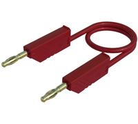 SKS Hirschmann MLN 25/2,5 RT Cordon de mesure[Banane mâle 4 mm -Banane mâle 4 mm ] 0.25 m rouge