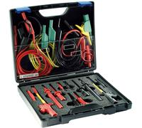 Hirschmann Test & Measurement PMS SKS Elektroinstallation Jeu de pinces crocodiles de sécurité enfichable 4 mm, enfichable 2 mm CAT III 1000 V noir, rouge,