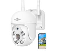 Hiseeu 5MP Caméra Surveillance WiFi Extérieure, Suivi Auto, Détection Humaine