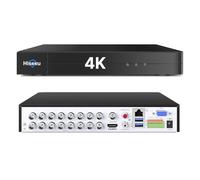 Hiseeu Enregistreur vidéo numérique 16 canaux 4K 8 MP pour caméra de sécurité, AHD/TVI/CVI/CVBS/IPC Hybride 5 en 1, sans frais mensuels, accès à distance (sans disque dur)