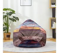 Hiseng 3D Housse Pouf Poire Vide, Housse de Pouf Poire sans Remplissage Poire pour Enfants Tissus Lavables pour Salon Chambre (Océan,90x110cm)