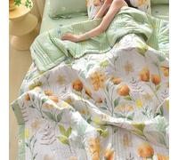 Hiseng Couette Imprimée 1 Personne, Couverture Lit 2 Personnes en Microfibre, Couette Tempérée Convient à Toutes Les Saisons (Tulipe,200 cm x 230 cm)