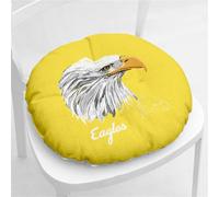 Hiseng Coussin de Chaise Coussins de Siège Ronde, Mode Animal Modèle Tatami Respirant Coussins de Chaise Galette de Chaise pour Salle à Manger Bureau Canapé, 40x40cm (Aigle)