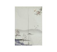Hiseng Japonais Noren De Rideau de Porte Diviseur Tapisserie Fenêtre Rideaux Panneau, Tenture Décoration pour Chambre à Coucher Cuisine Restaurant Embrasure (Peinture au Pinceau,80x150cm)