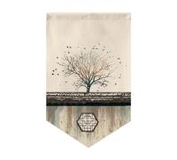 Hiseng Japonais Porte Rideaux Courts Noren Rideau de Porte de Style Chinois Tenture Murale Drapeaux pour Sushis Rideau Panneau, Décoration de la Maison (20x30cm,Arbre)