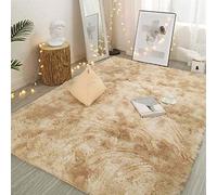 Hiseng Rugs Tapis de Salon Longs, Shaggy Doux et Confortable Tapis de Sol Moelleux Moderne Antidérapant Rugs pour Décoration Intérieure Salon (180x200cm,Beige)