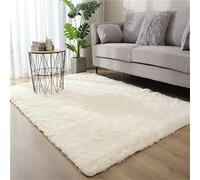 Hiser Rugs tapis de Salon à Poils Longs Moelleux Shaggy Doux et Confortable Antidérapant Décoration Intérieure Moderne Tapis pour Salon Chambre (Beige,120x200cm)