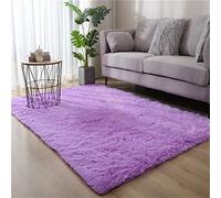 Hiser Rugs Tapis de Salon à Poils Longs Tapis de Sol Moelleux Shaggy Doux et Confortable Moderne Tapis Antidérapant Décoration Intérieure Tapis Moelleux pour Salon Chambre (Violet,120x200cm)