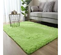 Hiser Rugs Tapis de Salon à Poils Longs Tapis de Sol Moelleux Shaggy Doux et Confortable Moderne Tapis Antidérapant Décoration Intérieure Tapis Moelleux pour Salon Chambre (Vert,40x60cm)