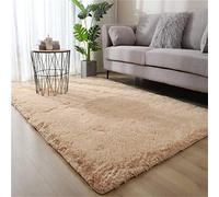 Hiser Rugs Tapis de Salon à Poils Longs Tapis de Sol Moelleux Shaggy Doux et Confortable Moderne Tapis Antidérapant Décoration Intérieure Tapis Moelleux pour Salon Chambre (Chameau,40x60cm)