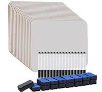 Hisredsun 16pcs Tableaux Blancs Effaçables à Sec, 21 X 30 cm, Double Face Ardoise Blanche Effacable Avec 16 Stylos Et 16 Gommes, Tableaux Blancs Portables Durables Pour étudiants, Salle De Classe
